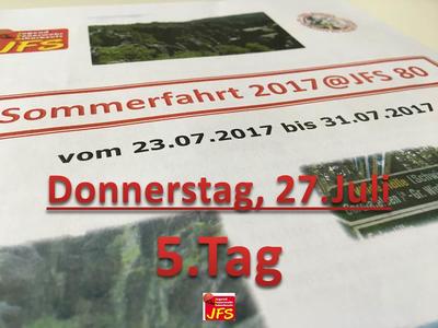 Bild vergrößern: Scharbeutz Sommerfahrt 2017@JFS 80 5.Tag 