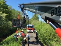 Bild vergr&ouml;&szlig;ern: Scharbeutz &Uuml;bung Verkehrsunfall - PKW im Graben 