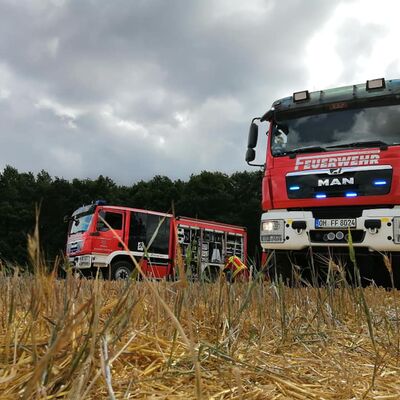 Bild vergr��ern: Fl�chenbrand Ahrensb�k; 26/2021 FF Gleschendorf (2)