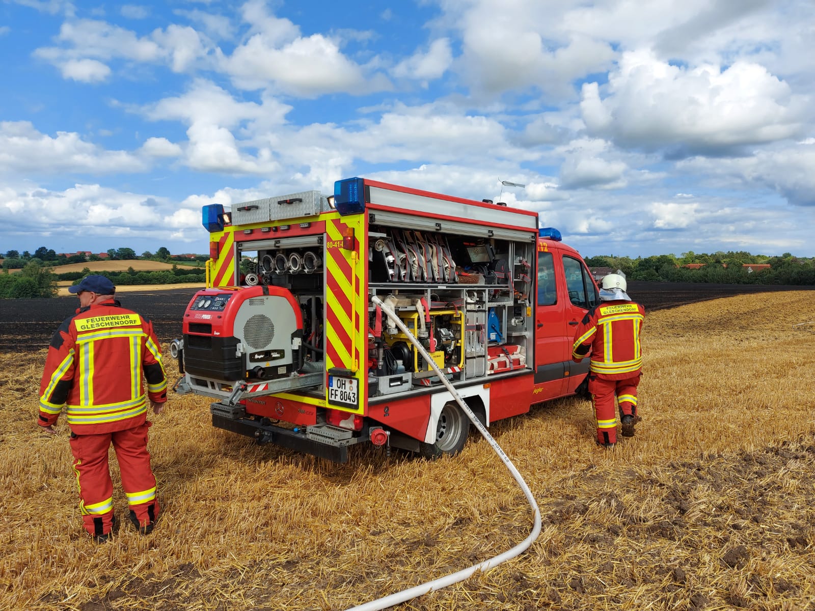Fl�chenbrand Ahrensb�k; 26/2021 FF Gleschendorf (3)
