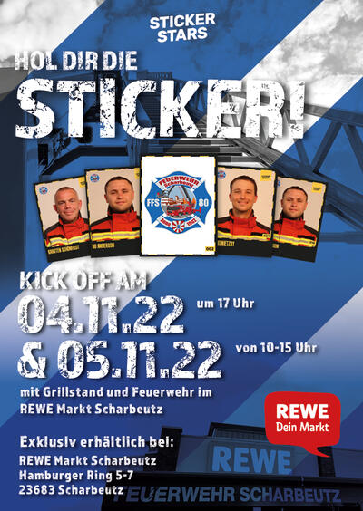 Bild vergr&ouml;&szlig;ern: Scharbeutz Aktuelles 23.10.2022 Ank&uuml;ndigung Sticker Stars Plakat