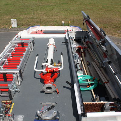Bild vergr��ern: Dach:
2Multifunktionsleitern, 1 Monitor RM24
Dachkasten
1Einrei�haken,  1 Stechschaufel, 1Spaten, 2Feuerpatschen, 1Dunghacken
1Krankentrage, 2 L�schlanzen