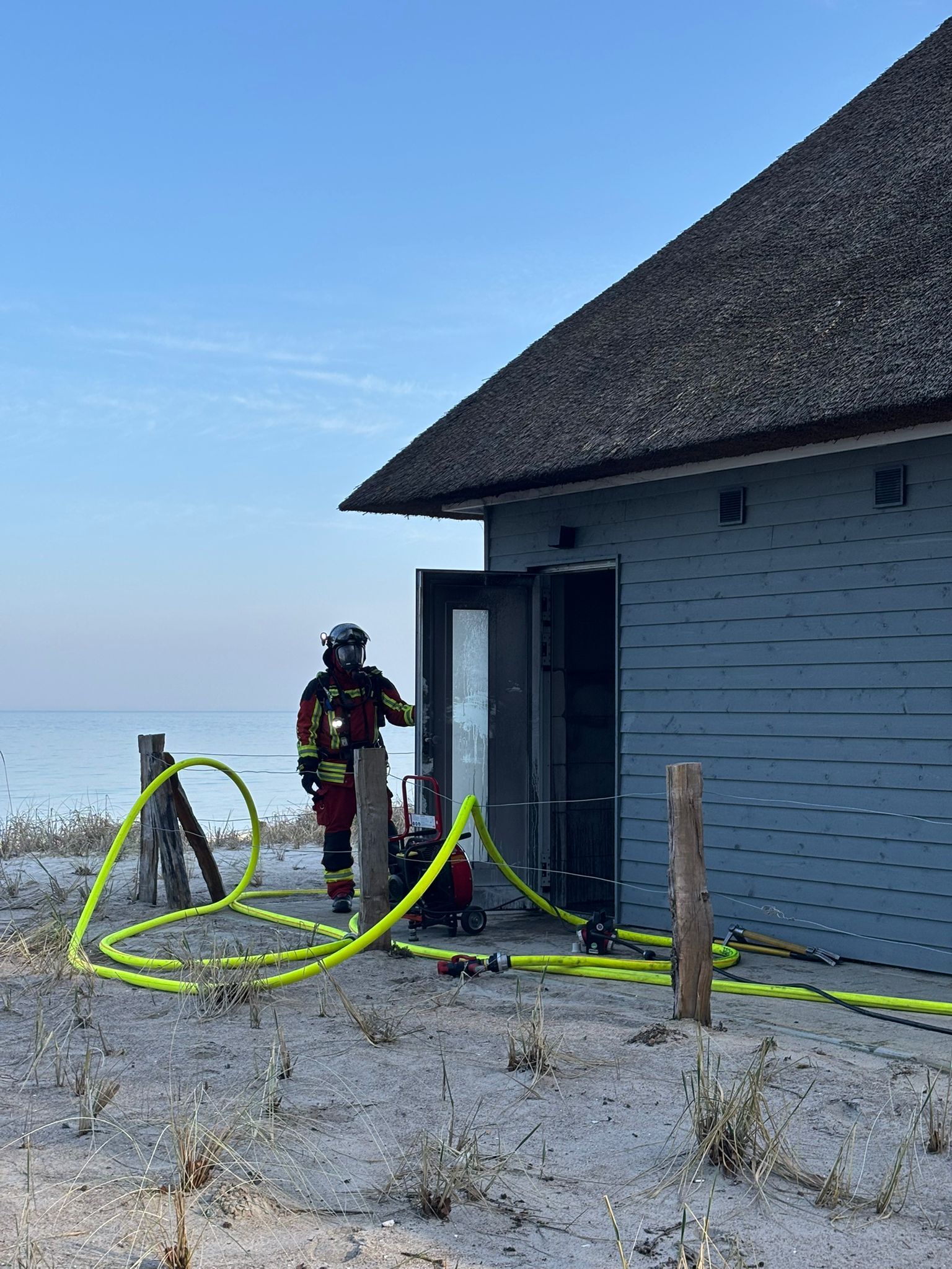 Feuer WC- H�uschen Scharbeutz 