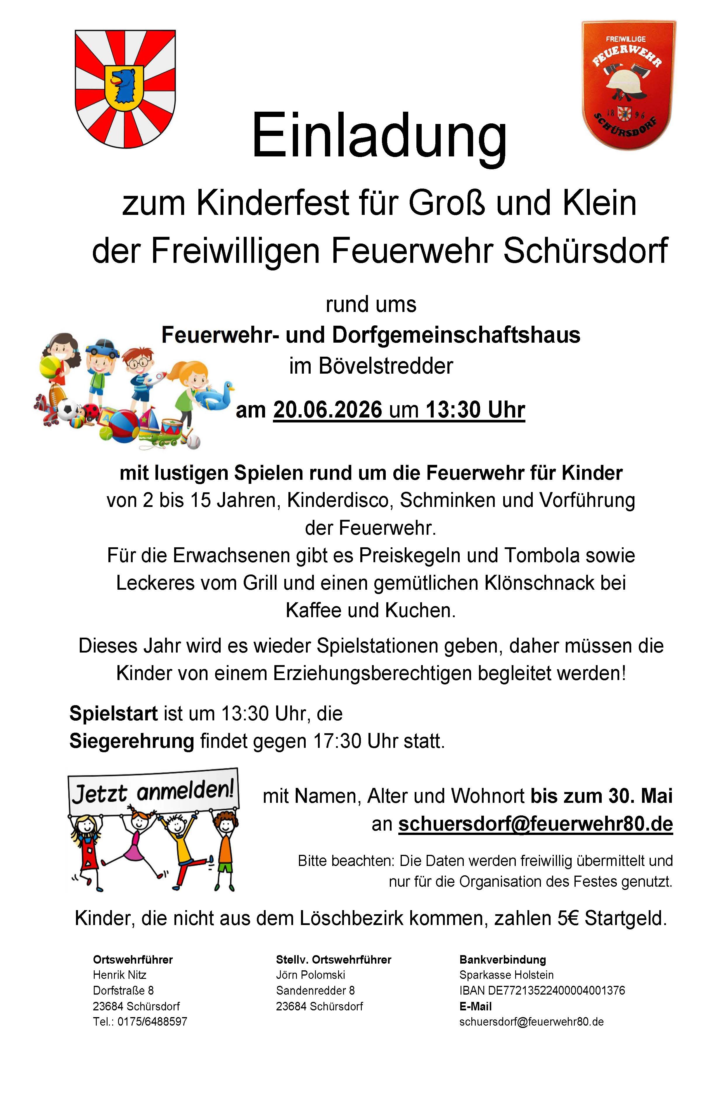 FF Sch�rsdorf Einladung Kinderfest 2026